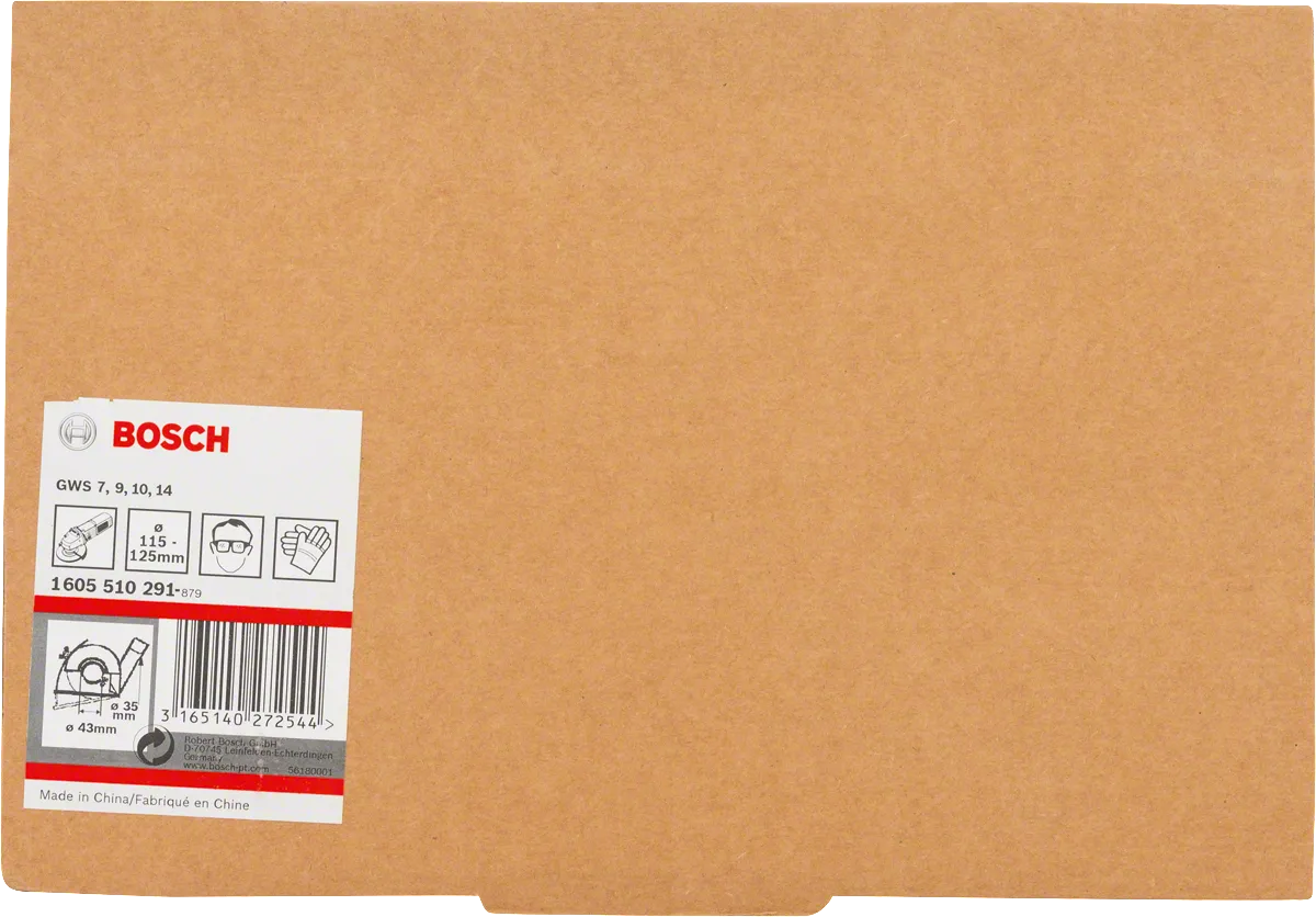Guia de corte Bosch com saída para extração de pó.