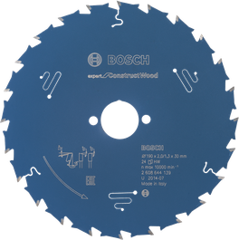 Lâmina de serra circular Bosch Expert para Construct Wood, 24 dentes.