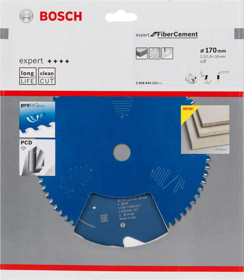 Lâmina de serra circular Bosch Expert para fibrocimento, 170 mm.