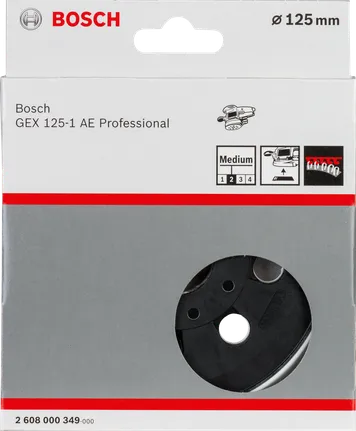 Disco de lixa profissional Bosch GEX 125-1 AE de 125 mm.