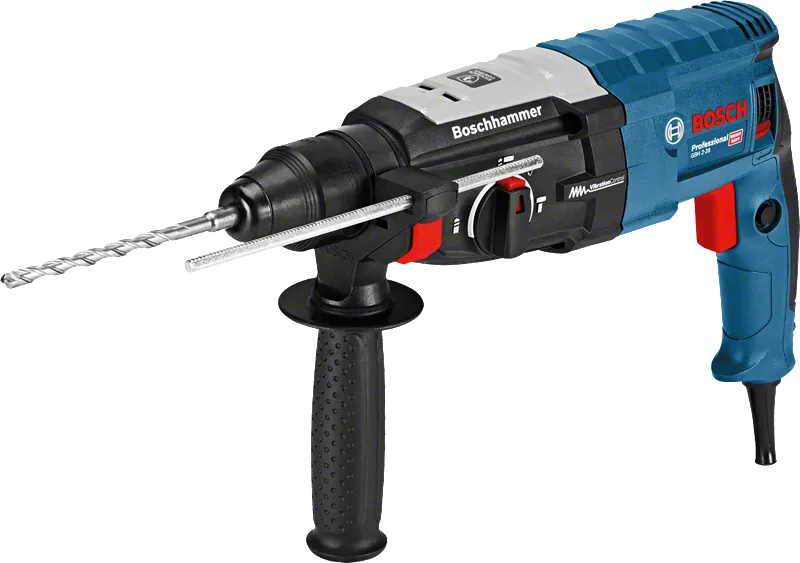 Martelo perfurador Bosch GBH 2-28 com SDS plus e cabo lateral.