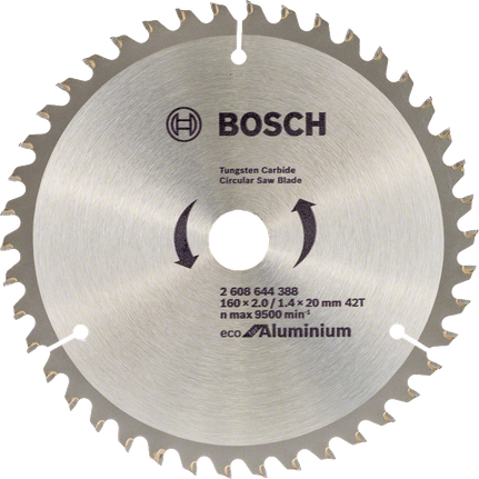 Lâmina de serra circular Bosch Eco para alumínio 160 mm 42 dentes.