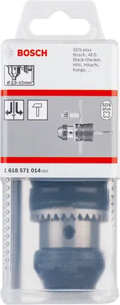 Adaptador de mandril SDS-plus da Bosch para brocas de 2,5 a 13 mm.