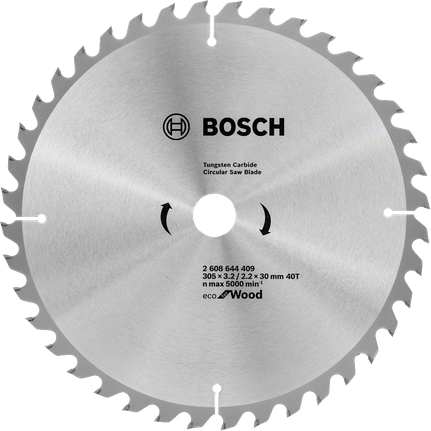 Lâmina de serra circular Bosch Eco para madeira, 305 mm, 40 dentes.