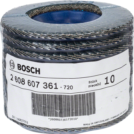 Pack de discos flap Bosch para lixar, 10 peças.