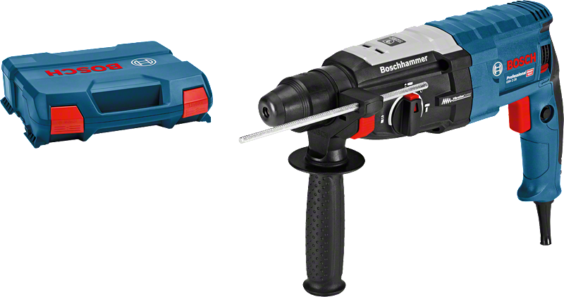 Berbequim de martelo rotativo Bosch GBH 2-28 com mala de transporte.