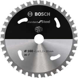 Lâmina de serra circular Bosch Standard for Steel 160 mm 36 dentes.