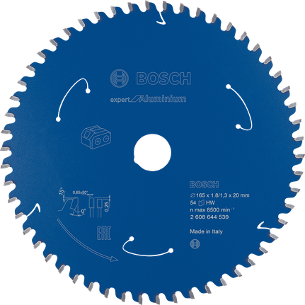 Lâmina de serra circular Bosch Expert para alumínio 165 mm 54T.