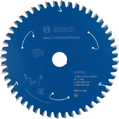 Lâmina de serra circular Bosch Expert para painéis laminados, 48 dentes.