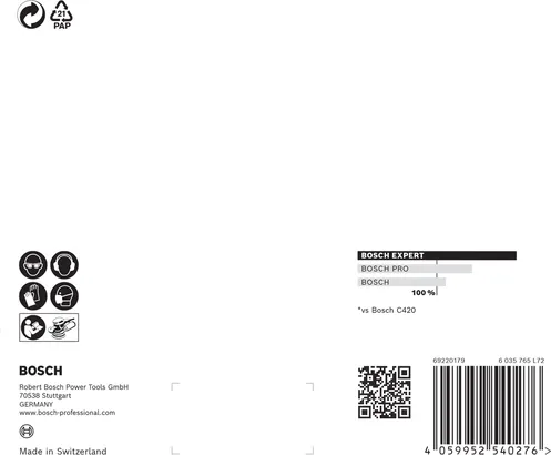 Rede de lixa Bosch EXPERT M480 150 mm G 80 5 peças.