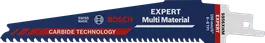 Lâmina de serra recíproca Bosch EXPERT Multi Material com ponta em carboneto.