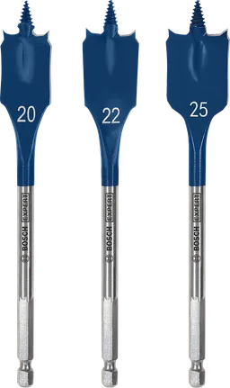 Conjunto de brocas tipo pá de corte rápido Bosch EXPERT 20/22/25 mm.