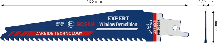 Lâmina de serra alternativa Bosch EXPERT Window Demolition.