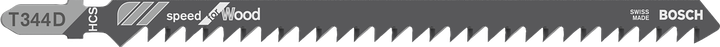 Lâmina de serra tico-tico Bosch T344D Speed for Wood para corte rápido de madeira.