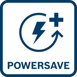  Com o modo PowerSAVE ligado, o motor será ativado automaticamente assim que o parafuso tocar na parede.