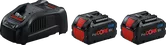 Conjunto de arranque Bosch com carregador GAL 1880 CV e duas baterias ProCORE de 18 V 5,5 Ah.