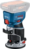 Router de palma sem fios Bosch GKF 18V-8 com motor sem escovas.