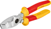 Tesoura de cabos Bosch VDE de 200 mm com cabos isolados.