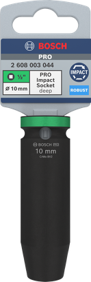 Chave de impacto Bosch de 1/2″ e 10 mm de profundidade.