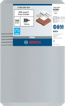 Cortador de núcleo Bosch SDS max-5 100×80×96 mm.