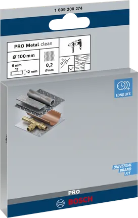 Disco de arame de limpeza Bosch PRO Metal 100×0,2 mm.