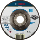Disco de desbaste Bosch PRO com liga metálica, 125 x 6 mm, para metal.