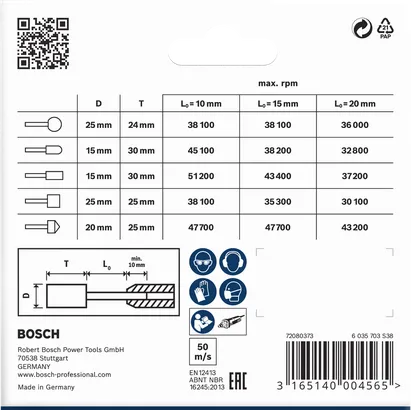 Conjunto de ponteiras de aço Bosch PRO montadas, 5 unid.