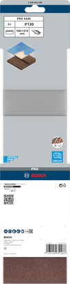 Lixa Bosch PRO X440 100 x 914 mm G120 3 peças.