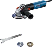 Rebarbadora Bosch GWS 20-125 com acessórios.