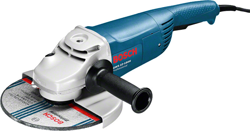 Rebarbadora Bosch GWS 22-180 H com disco de 180 mm.