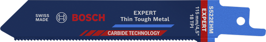 Lâmina de serra de metal duro Bosch EXPERT Thin Tough Metal.