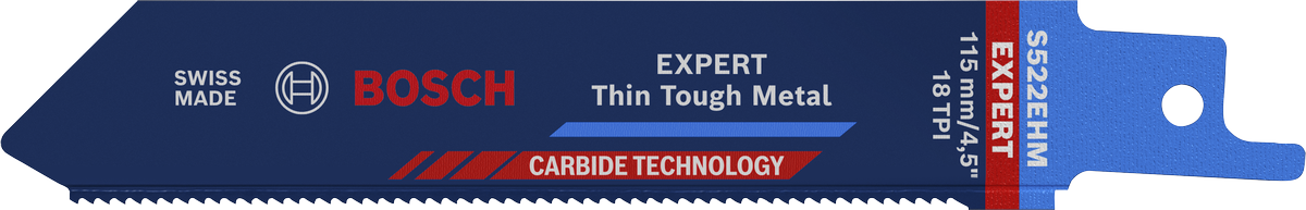 Lâmina de serra de metal duro Bosch EXPERT Thin Tough Metal.