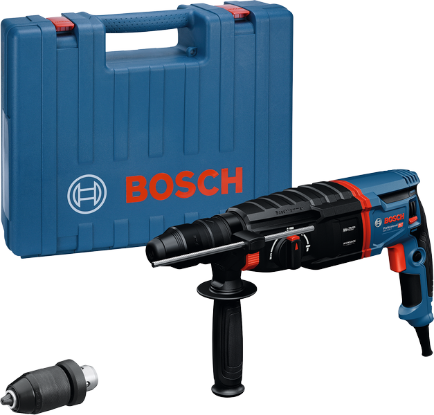 Berbequim de martelo rotativo Bosch GBH 2-26 F com estojo.