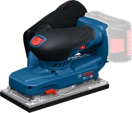 Lixadora orbital Bosch GSS18V-18 com pega ergonómica.