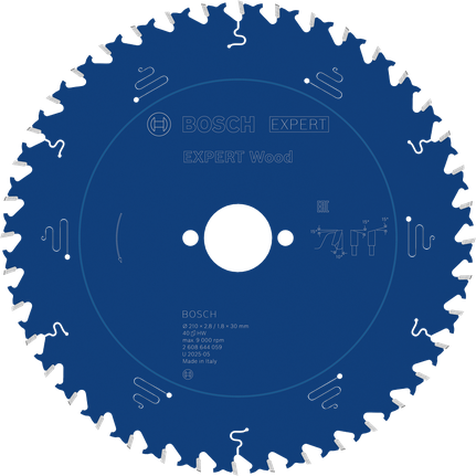 Lâmina de serra circular Bosch EXPERT Wood 210 mm T40.