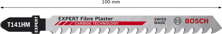 Lâmina de serra tico-tico Bosch EXPERT Fiber Plaster T141HM com dentes em carboneto.