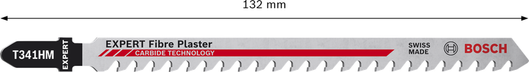 Lâmina de serra tico-tico Bosch EXPERT Fiber Plaster T 341 HM, dentes em carboneto.