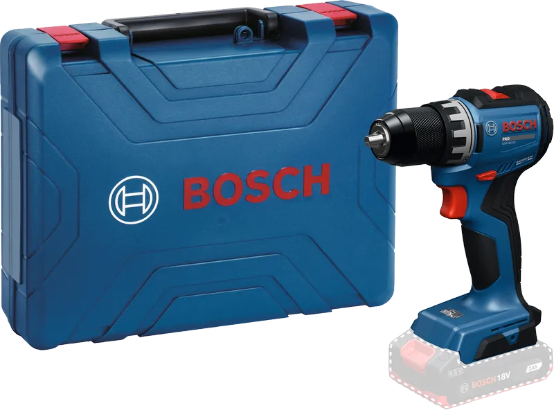 Berbequim sem fio Bosch GSR 18V-52 com mala de transporte.