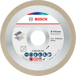 Disco de corte cerâmico Bosch de 110 mm para azulejos.