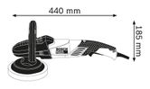 Bosch GPO 14 CE Polisher dimensions drawing