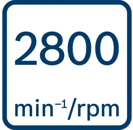 No load speed 2800 min-1/rpm 