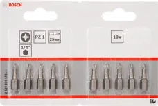 Bosch screwdriver bit Extra Hard PZ1 25mm pack of 10.