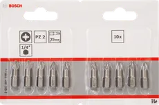 Bosch screwdriver bit set PZ2 Extra Hard 25mm 10-pack.