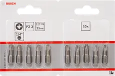 Bosch screwdriver bit Extra Hard PZ3 25mm pack of 10.