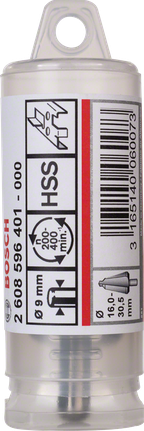 Bosch sheet metal cone bit 16-30.5 mm for drilling.
