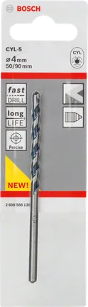 Bosch 4 mm CYL-5 concrete drill bit.