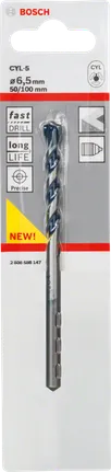 Bosch CYL-5 6.5 mm concrete drill bit.