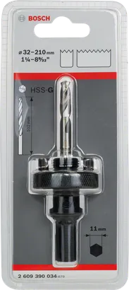 Bosch hexagon socket adapter for 32-210 mm hole saws.