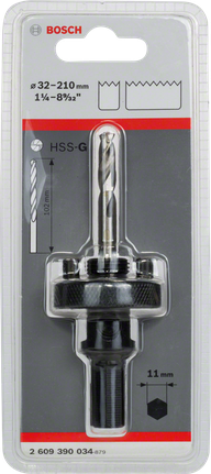 Bosch hexagon socket adapter for 32-210 mm hole saws.