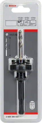 Bosch SDS plus adapter for HSS-G hole saws.